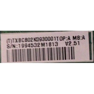 MAIN PARA SMART TV INSIGNIA / NUMERO DE PARTE TXBCB02K093 / 715G4637-M01-002-004I / 1994532M1813 / MODELO NS-46E790A12